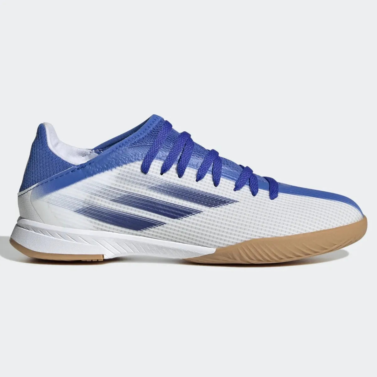 adidas JR X Speedflow .3 Indoor - White-Hi Res Blue (Side 1)