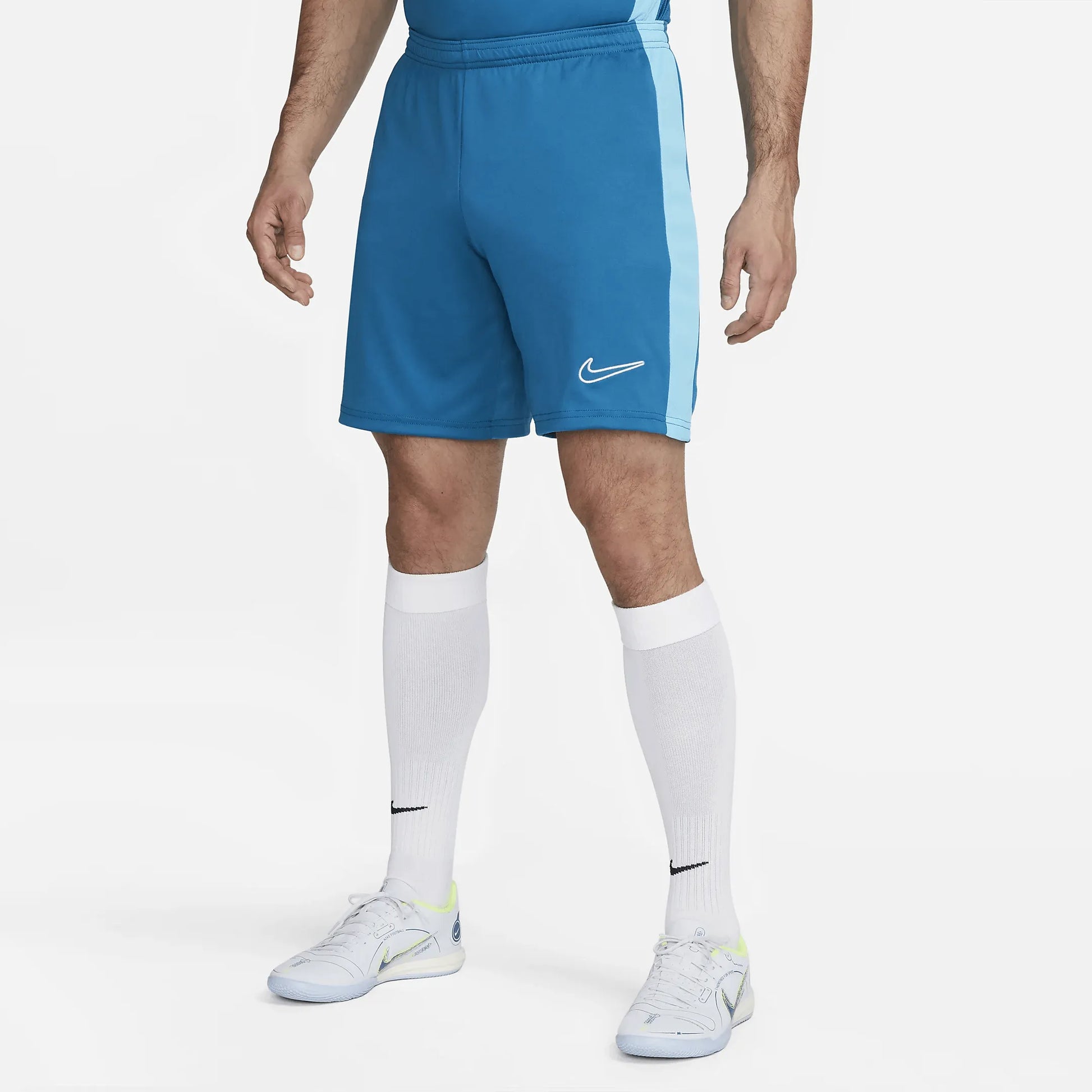 Nike Dri-Fit Academy Mens Shorts Green Abyss-Baltic Blue-White (Model - Front)