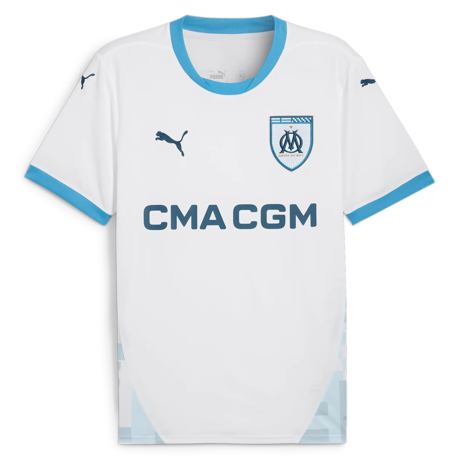 Puma 2024-25 Olympique de Marseille Men's Stadium Home Jersey (Front)