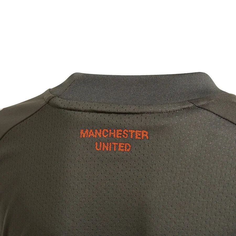Adidas 2020-21 Manchester United Youth Training Jersey - Olive Green-White