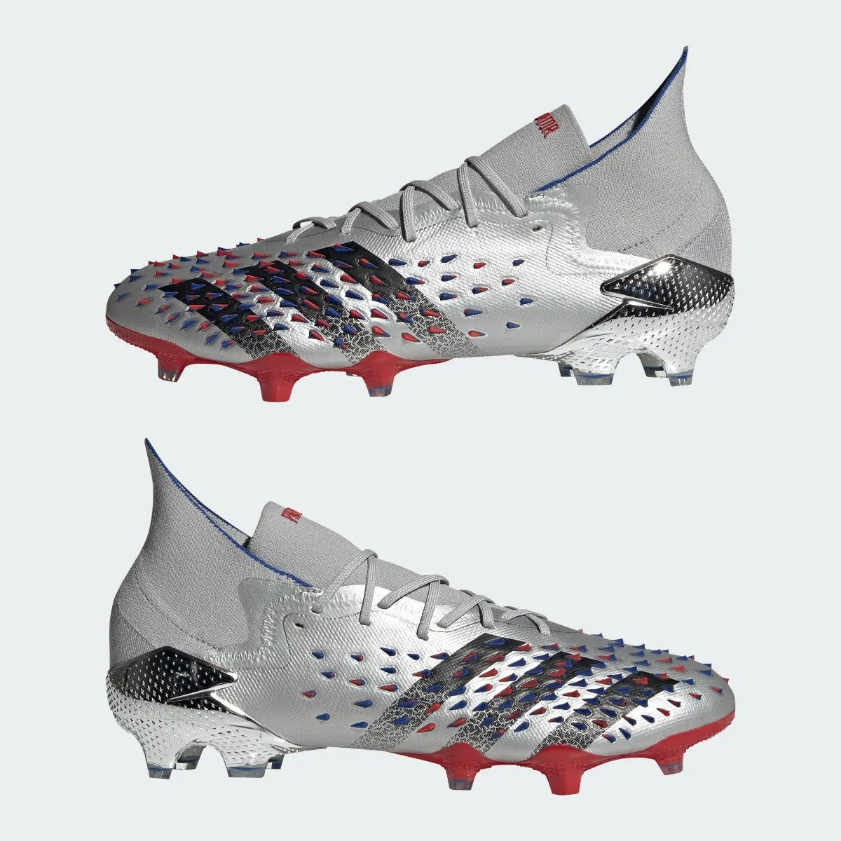 Adidas Predator Freak .1 FG - Silver Metallic-Red-Royal (Pair)