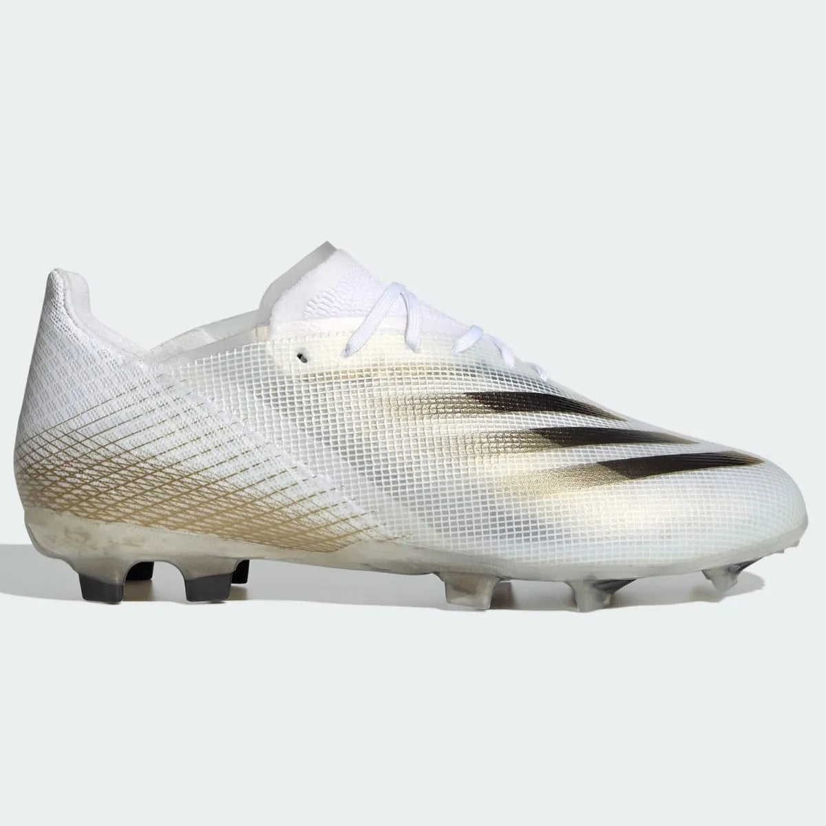 Adidas JR X Ghosted.1 FG - White-Black-Gold