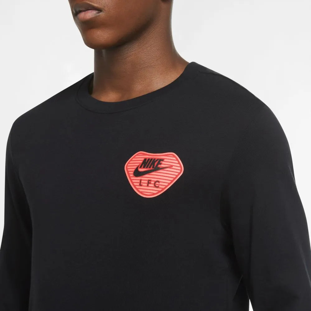 Nike 2020-21 Liverpool Long-Sleeve Travel Tee - Black-Crimson