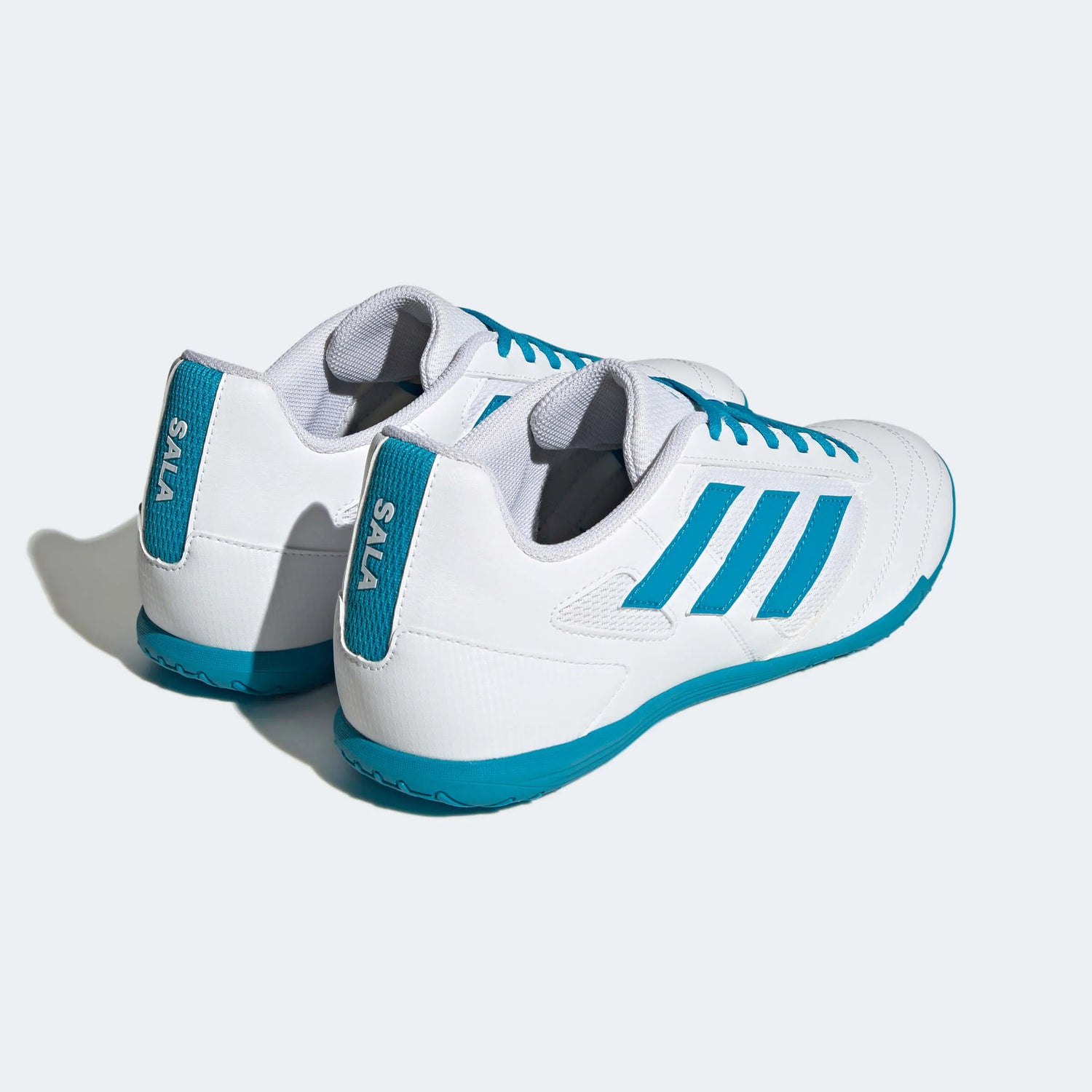 Adidas Super Sala 2 Indoor - White-Aqua (Pair - Back Lateral)