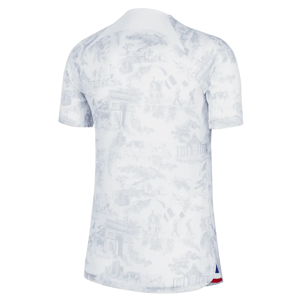 Nike 2022-23 France Women's Away Jersey - White Royal (Back)