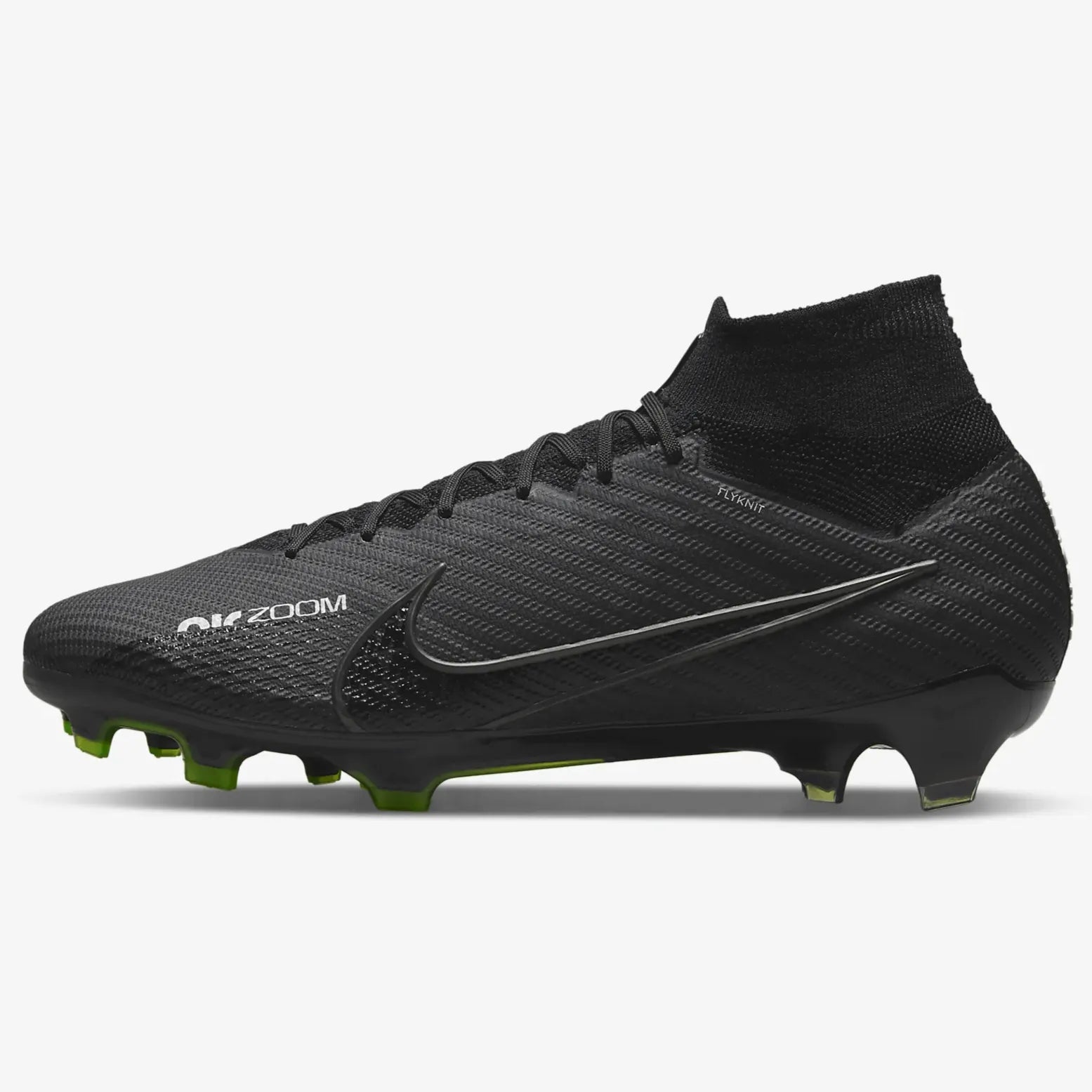 Nike Zoom Superfly 9 Elite FG - Black-Smoke Grey (Side 1)
