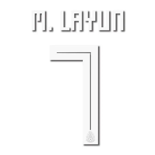 Mexico 2018 Home M. Layun #7 Jersey Name Set