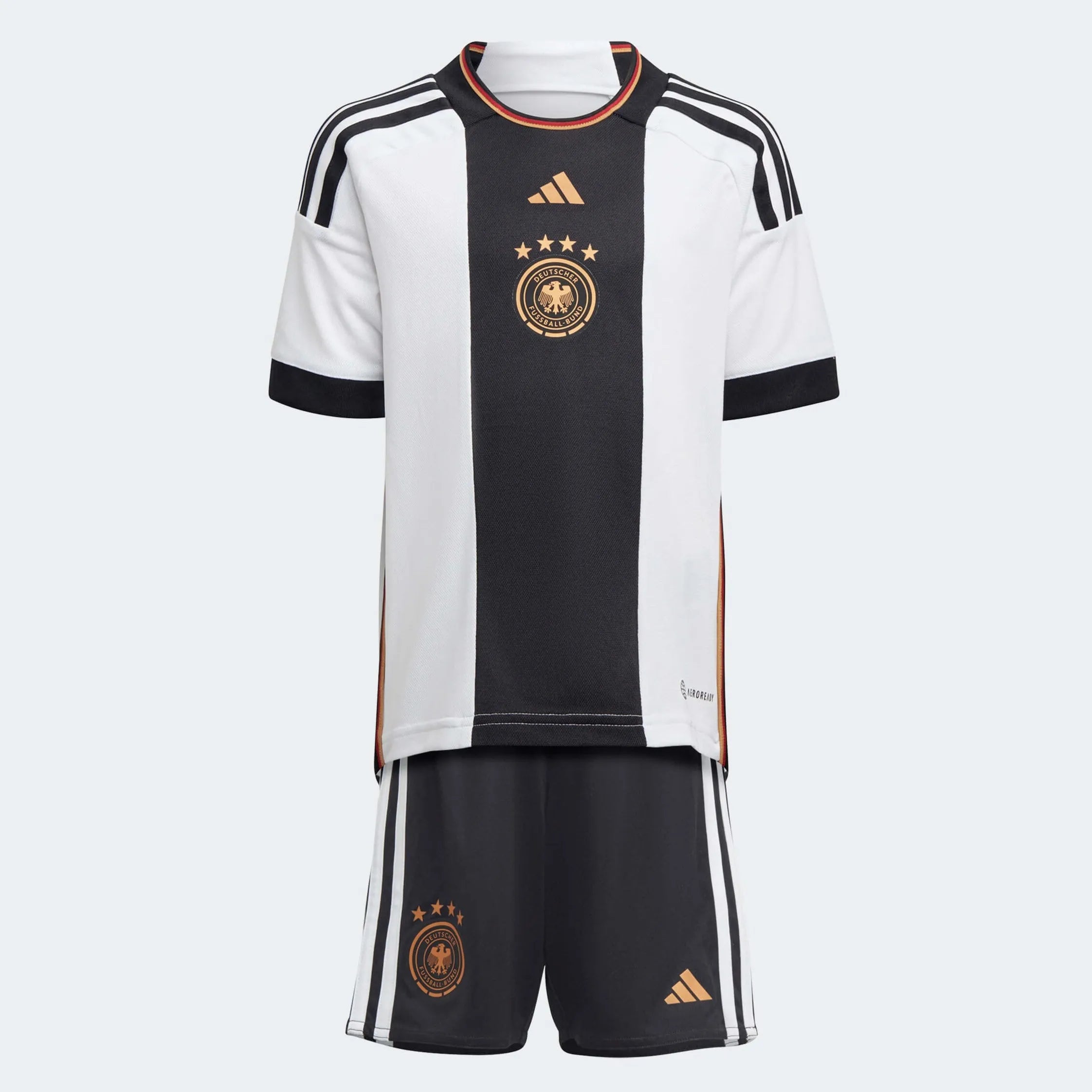 adidas 2022-23 Germany Home Mini Kit White-Black (Kit - Front)
