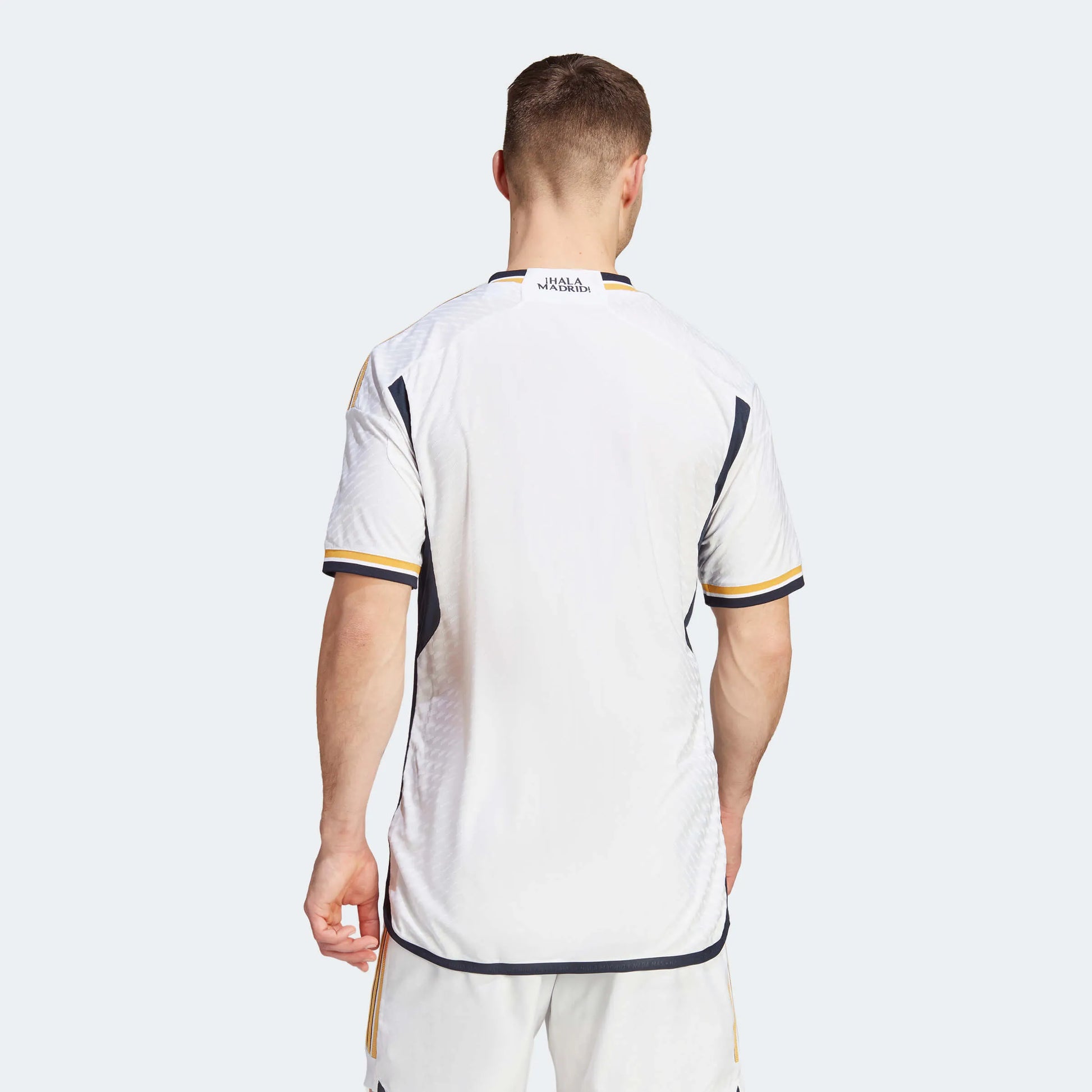 adidas 2023-24 Real Madrid Men's Authentic Match Home Jersey (Model - Back)