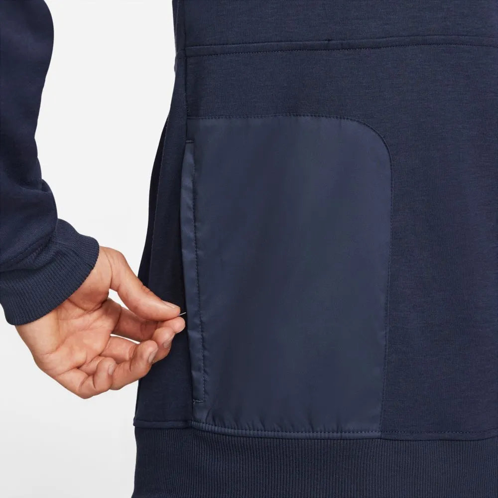 Nike 2021-22 Barcelona Travel Fleece Hoodie - Navy (Detail 5)