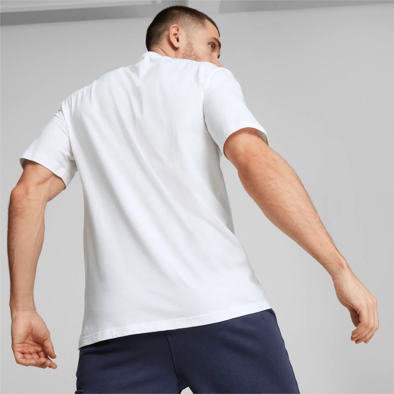Puma 2022-23 Manchester City FtblCulture Tee - White-Light Blue (Model - Back)