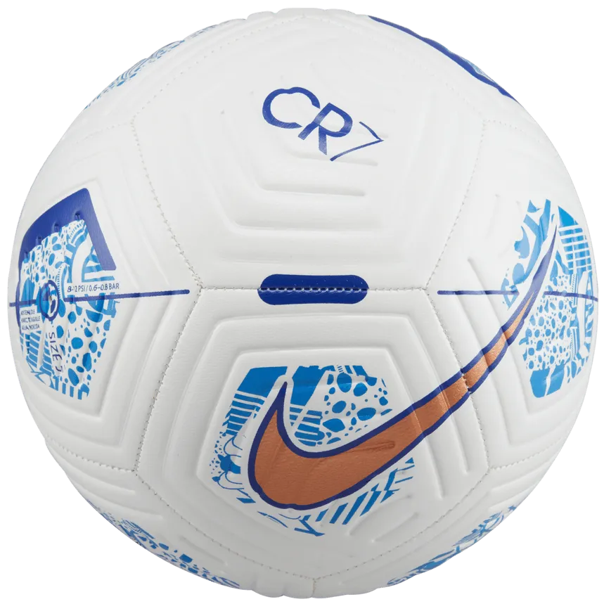 Nike HO22 CR7 Strike Ball - White-Blue-Copper (Front)