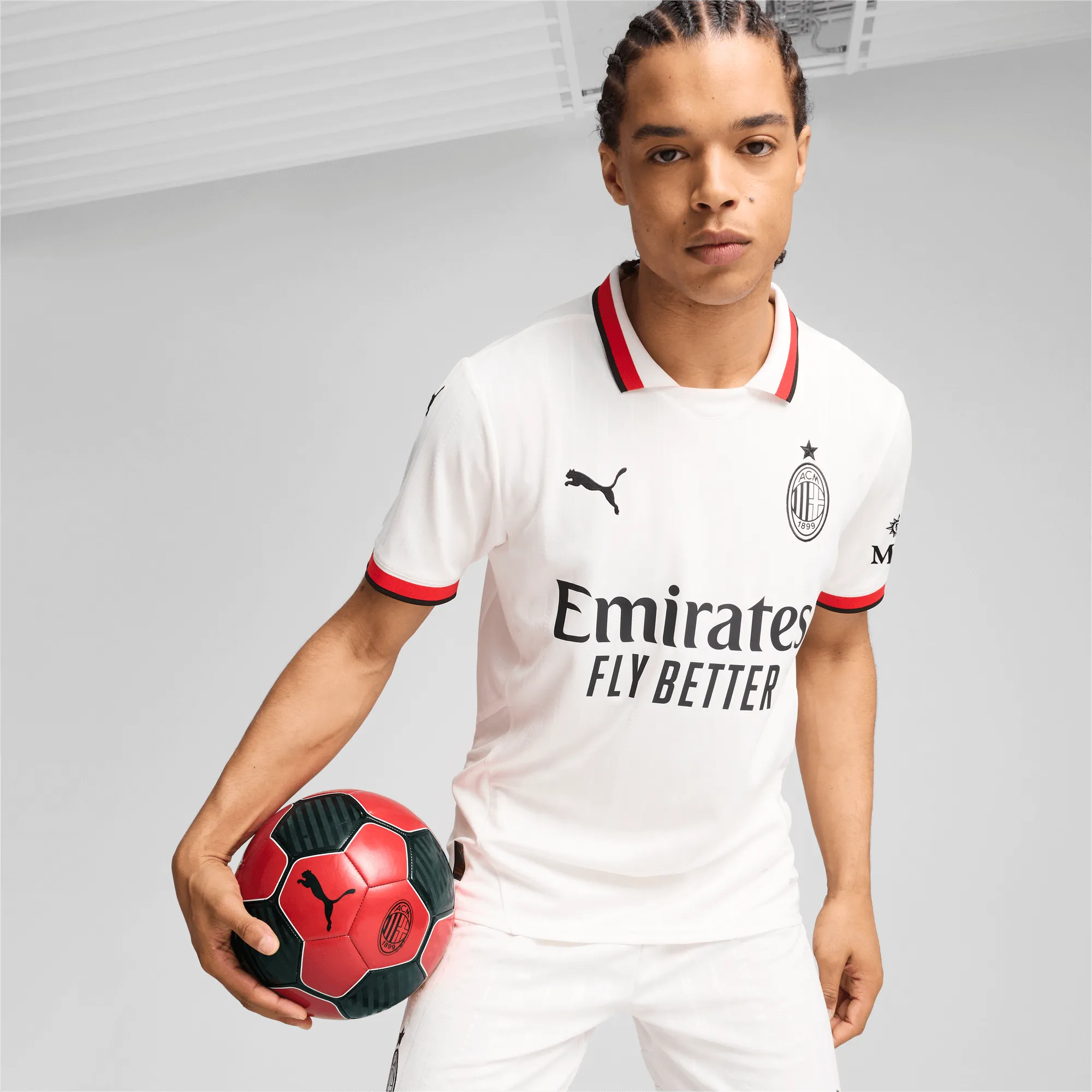 Puma 2024-25 AC Milan Men's Stadium Away Jersey (Model - Front)