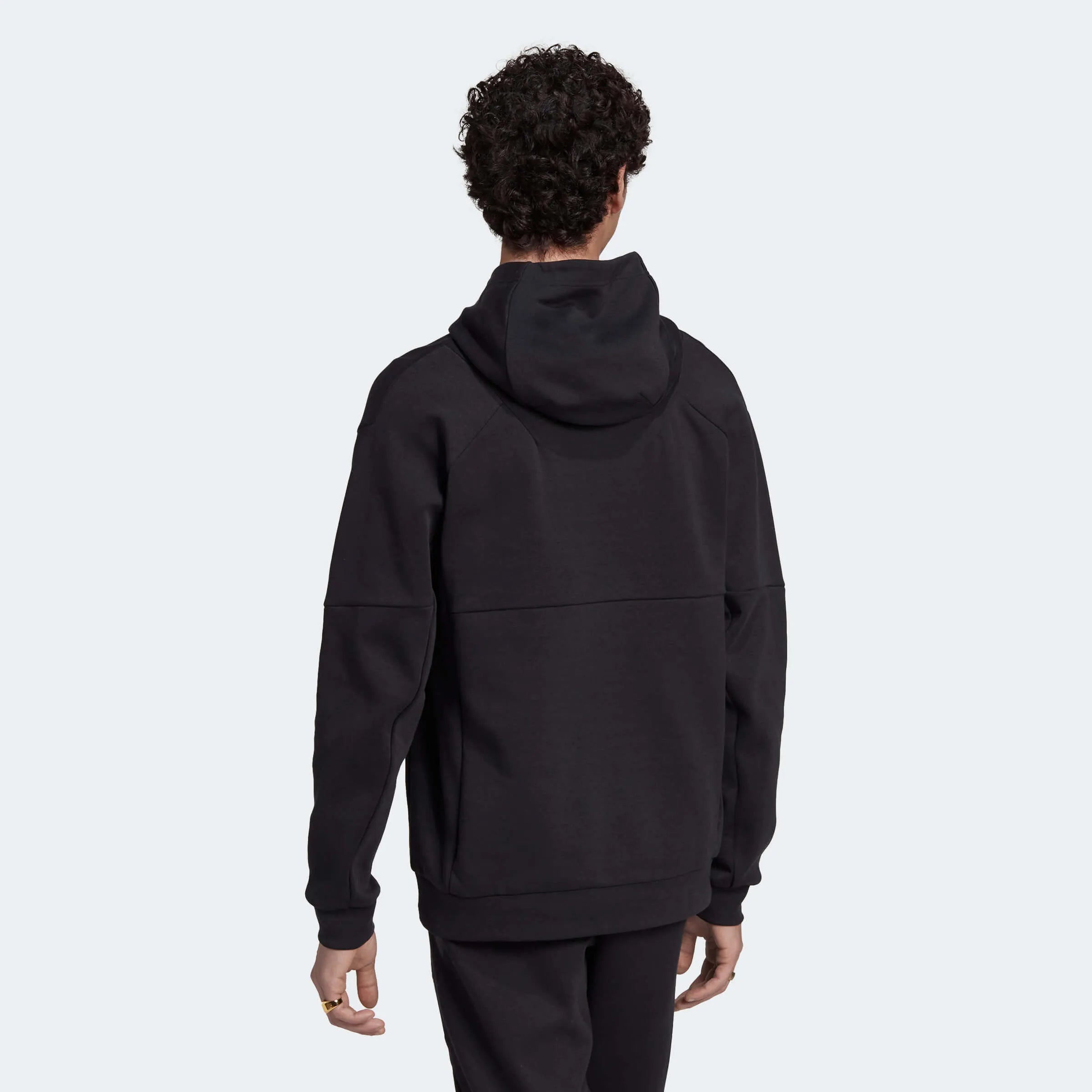adidas 2022-23 Arsenal Travel Hoody - Black (Model - Back)
