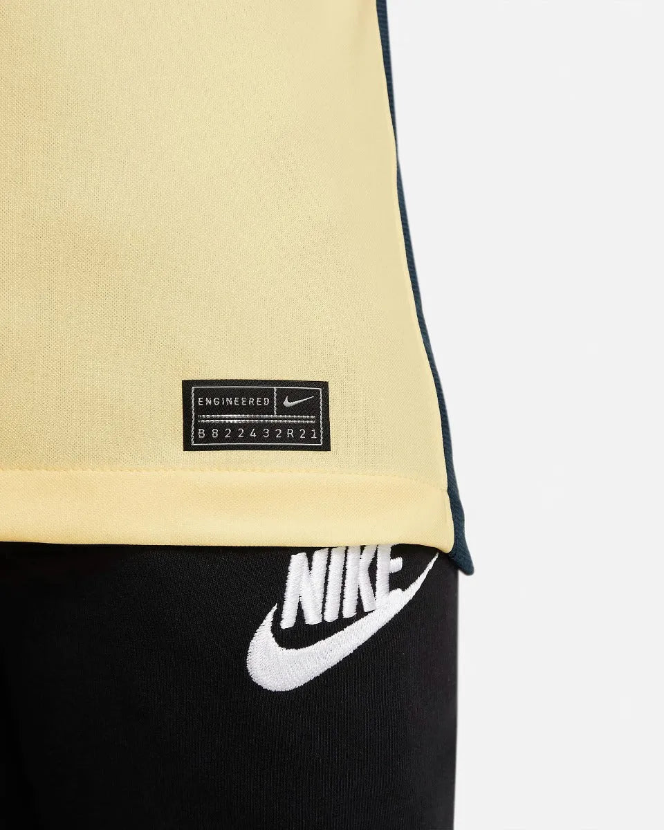 Nike 2021-22 Club America Youth Home Jersey - Yellow-Navy (Detail 5)