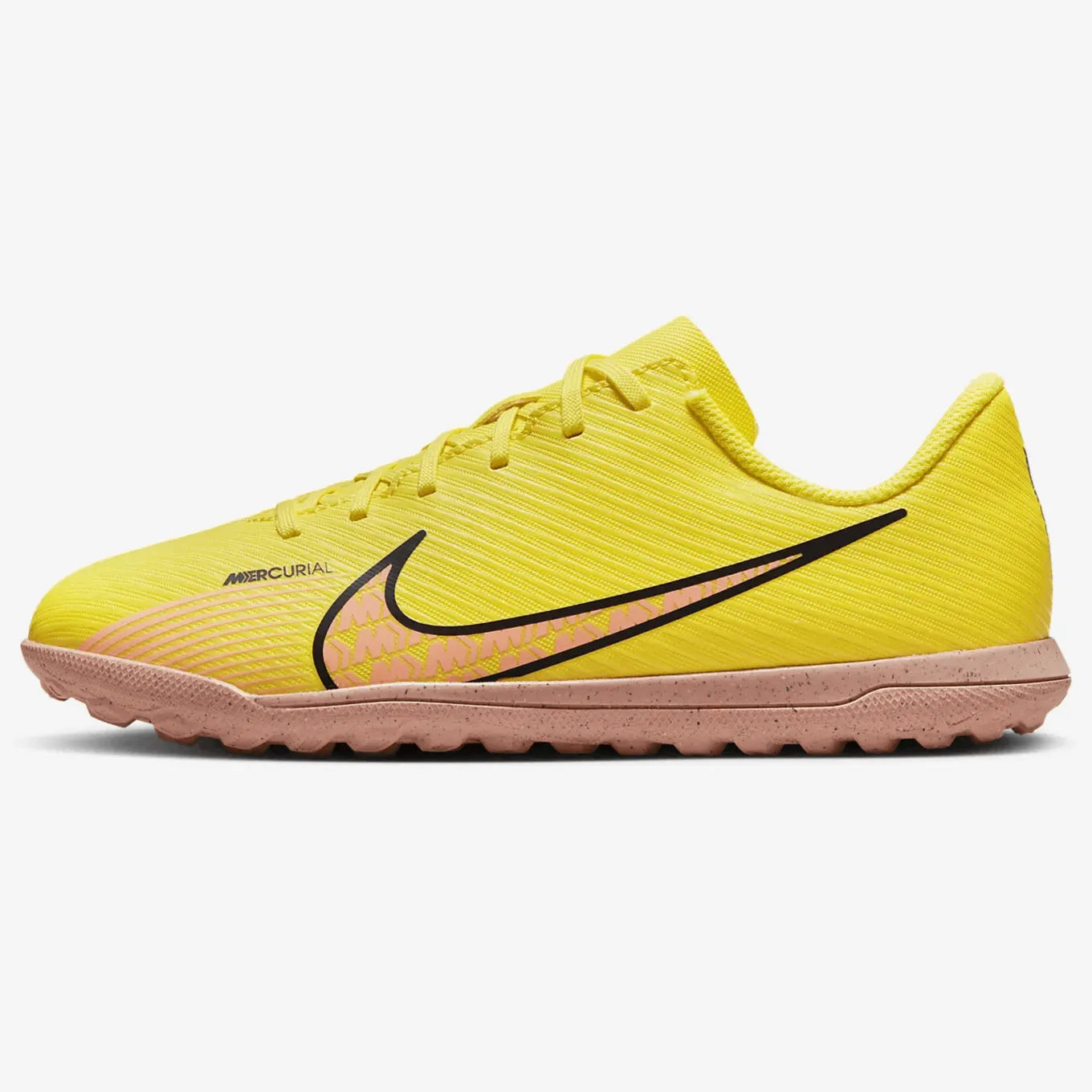 Nike Jr Vapor 15 Club Turf - Yellow Strike-Sunset Glow (Side 1)