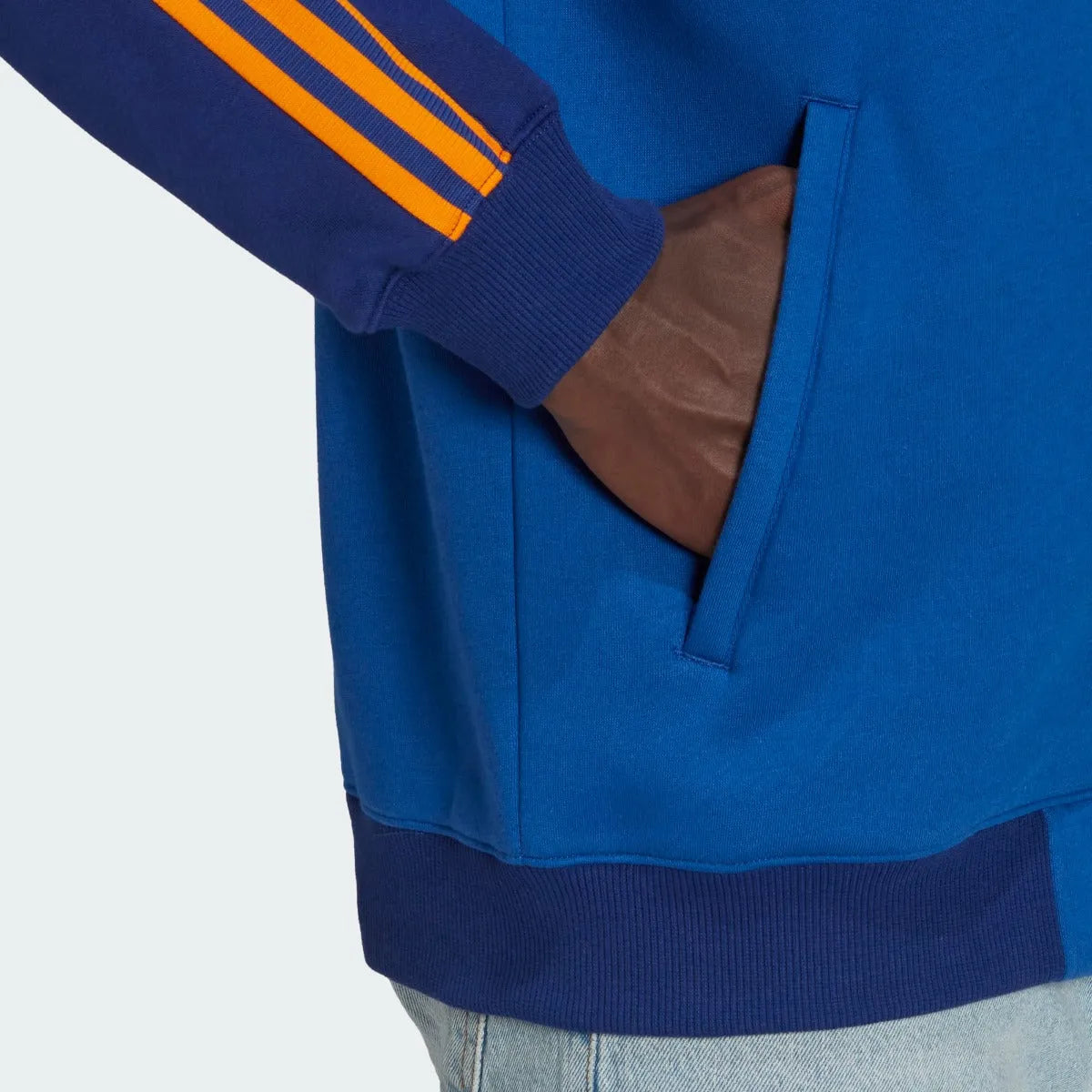 Adidas 2022 Real Madrid Anthem Jacket - Pride Ink-Victory Blue (Detail 2)