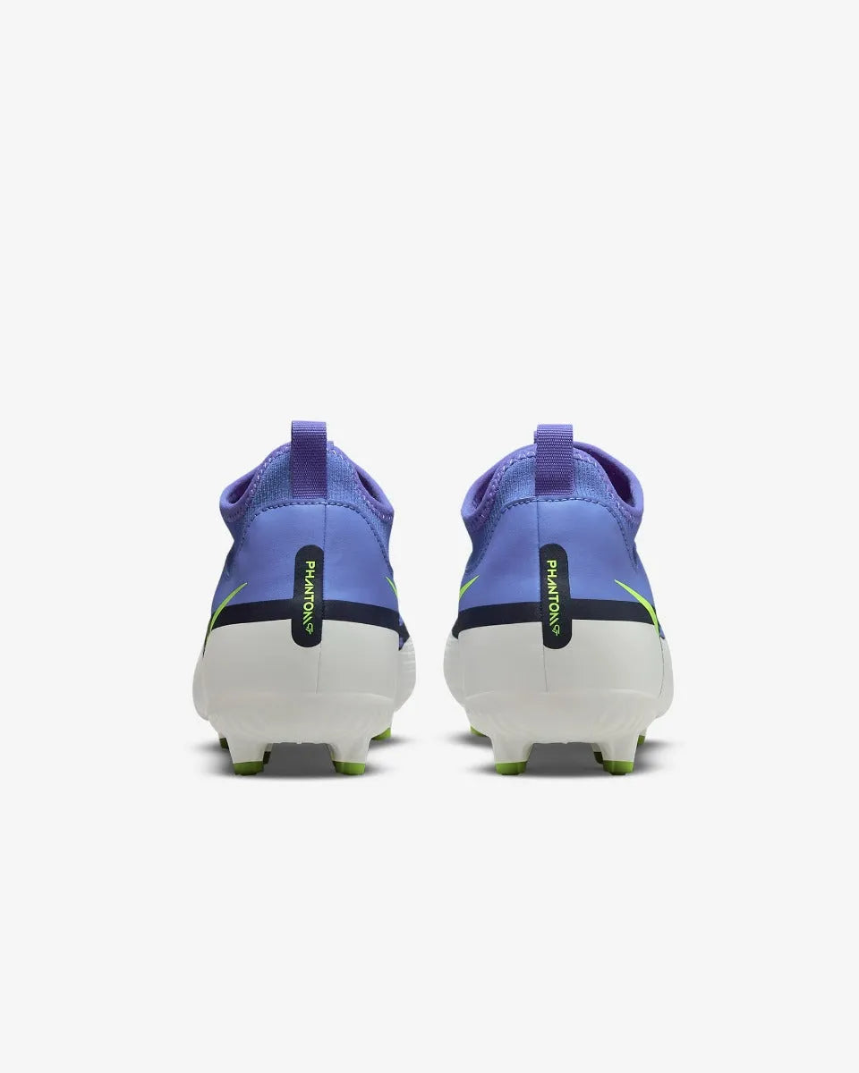 Nike JR Phantom GT2 Academy DF FG-MG - Sapphire-Volt-Grey (Pair - Back)