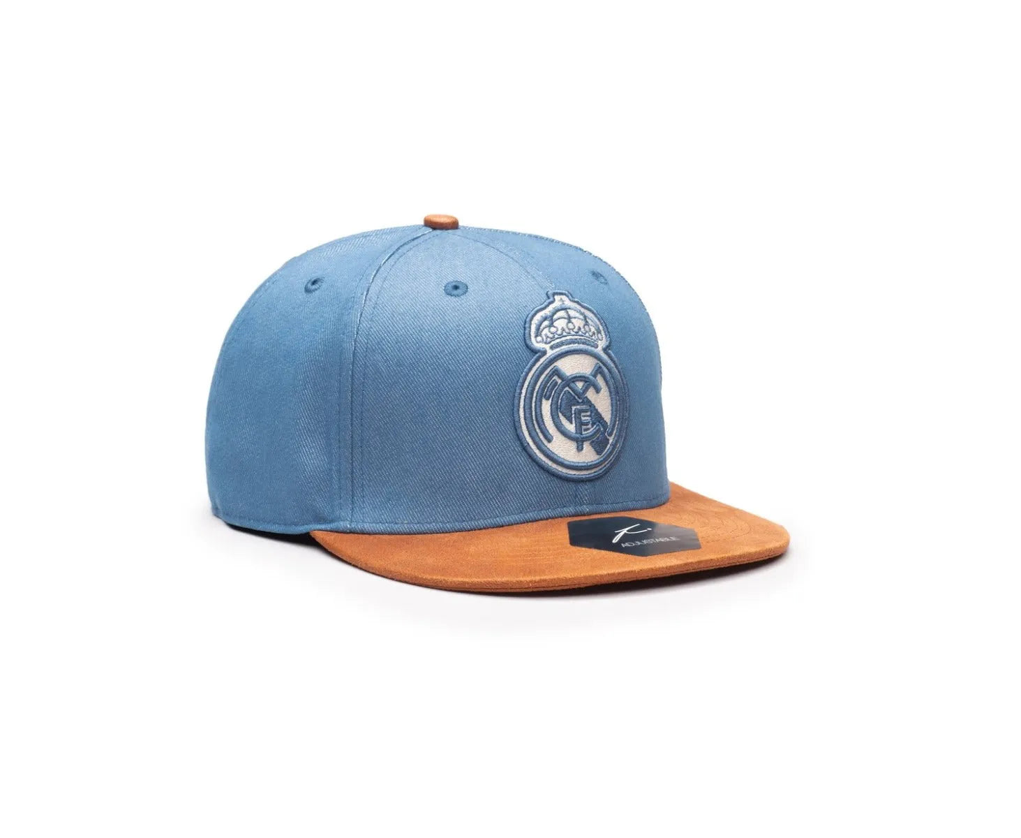 Fan Ink Collection Real Madrid Orion Snapback Hat - Light Blue-Brown