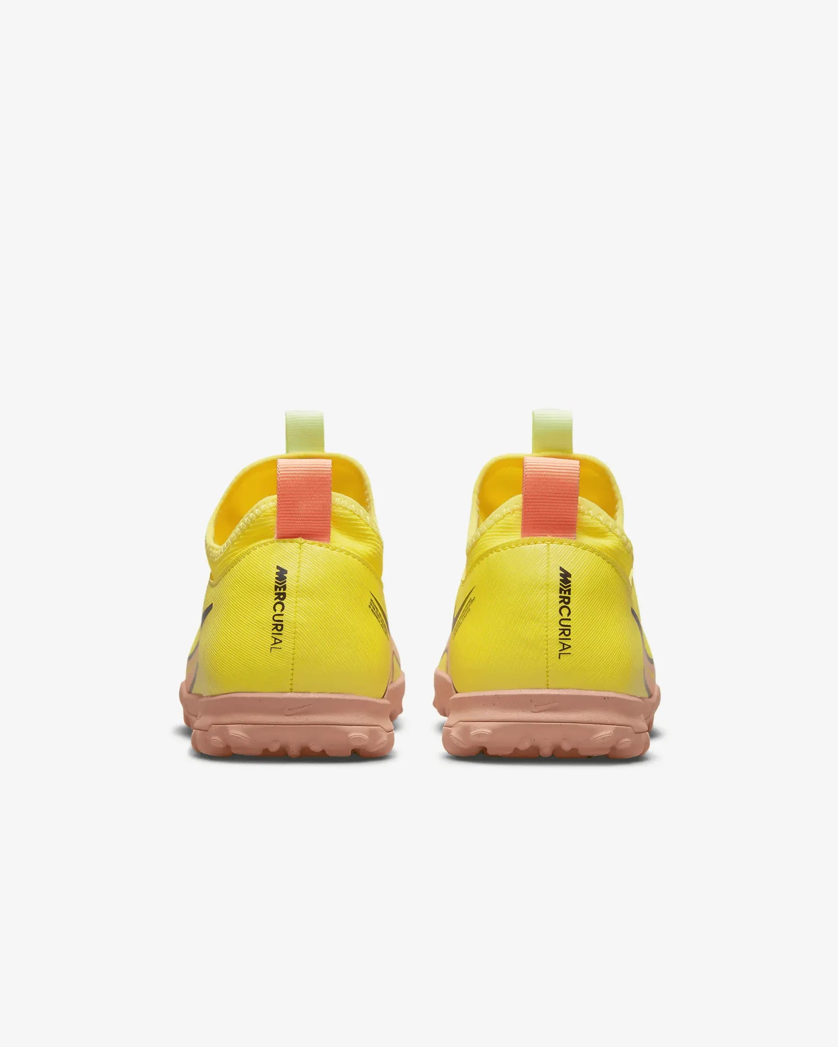Nike Jr Zoom Vapor 15 Academy Turf - Yellow Strike-Sunset Glow (Pair - Back)