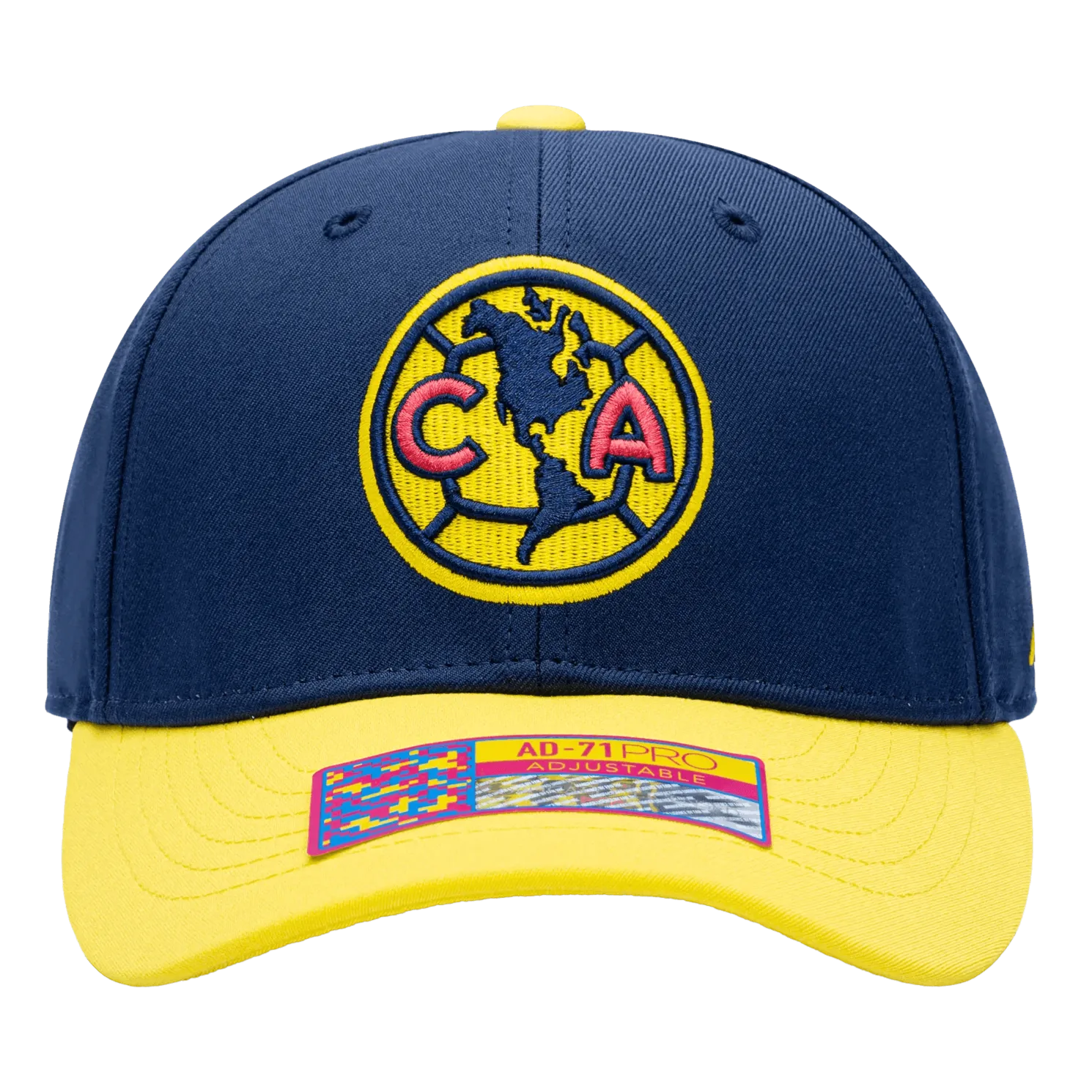 FI Collection Club America Bambo Classic Hat Navy/Yellow (Front)