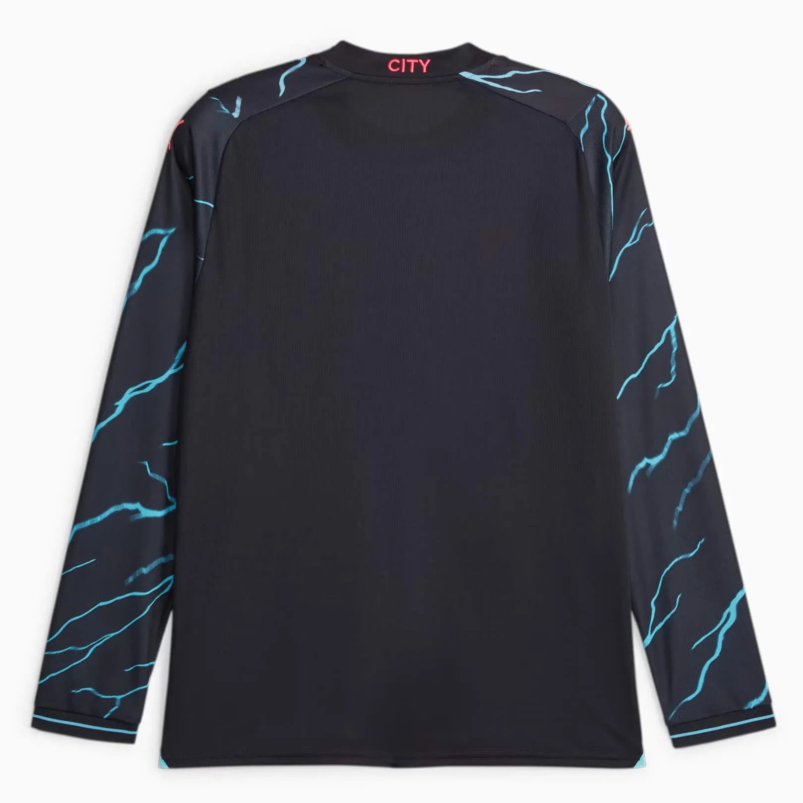 Puma 2023-24 Manchester City Men's Stadium Third Long-Sleeve Jersey (Back)