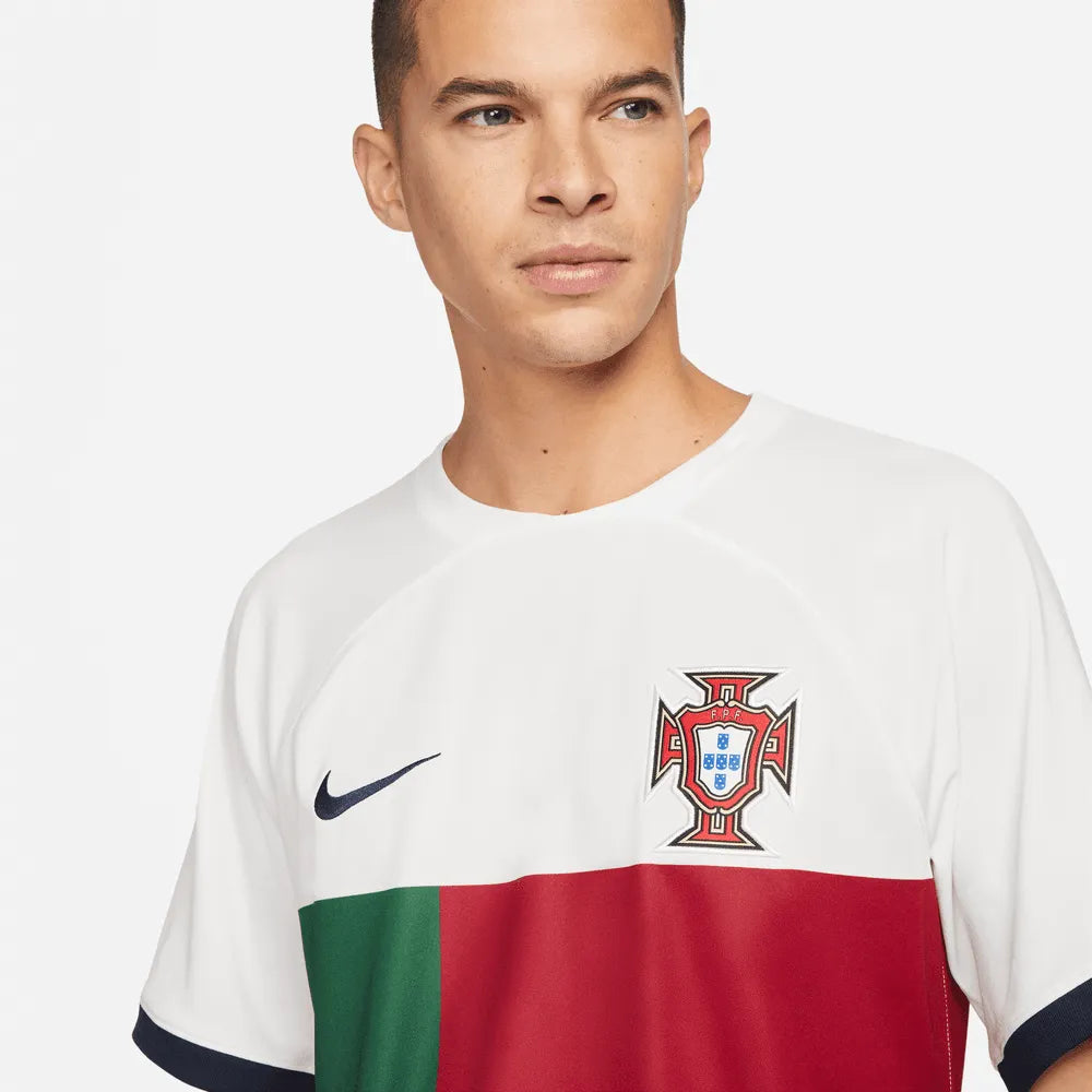 Nike 2022-23 Portugal Away Jersey - White-Red-Green (Detail 1)