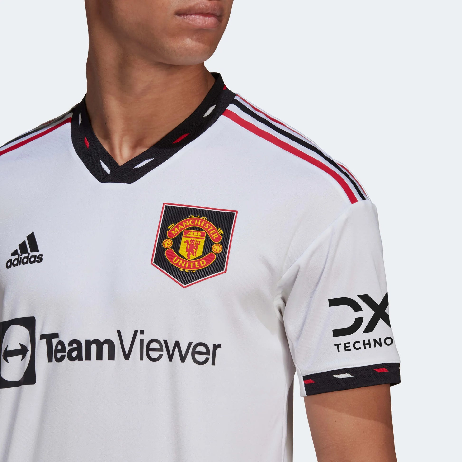 adidas 2022-23 Manchester United Authentic Away Jersey - White (Detail 1)
