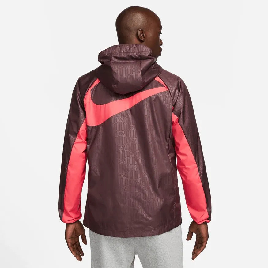 Nike 2022-23 Liverpool AWF Jacket - Burgundy-Siren Red (Model - Back)