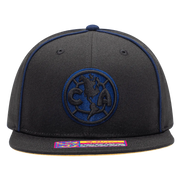 FI Collection Club America Cali Night Snapback Hat - Black-Blue (Front)
