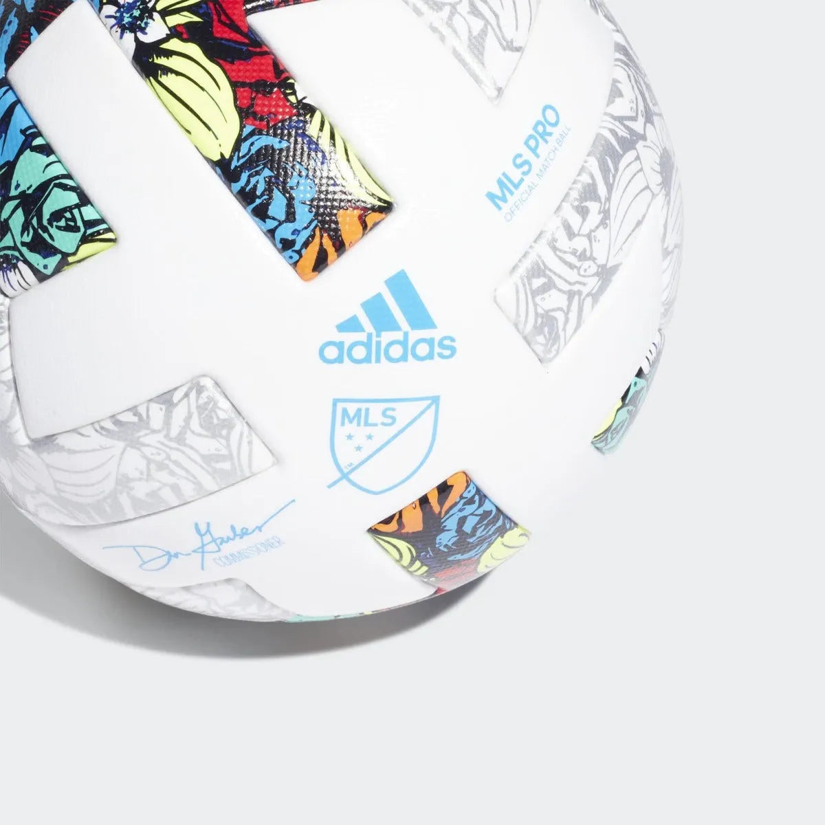 adidas MLS Pro Ball - White-Solar Yellow-Power Blue (Detail 2)