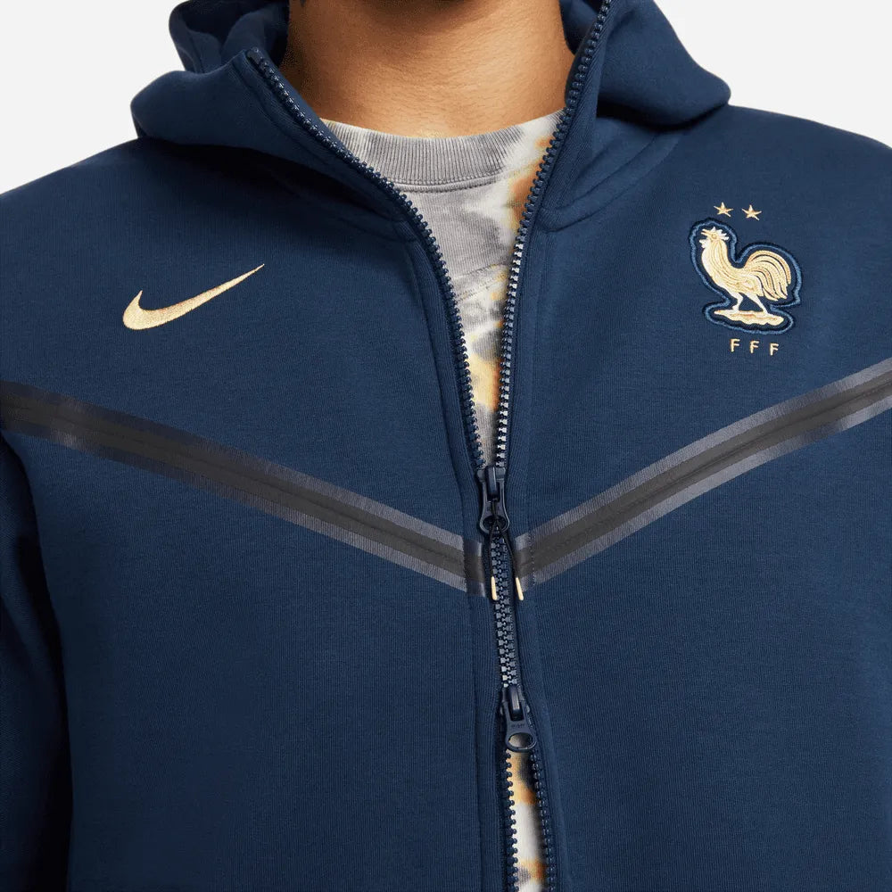 Nike 2022-23 France Full-Zip Tech Fleece Soccer Hoodie