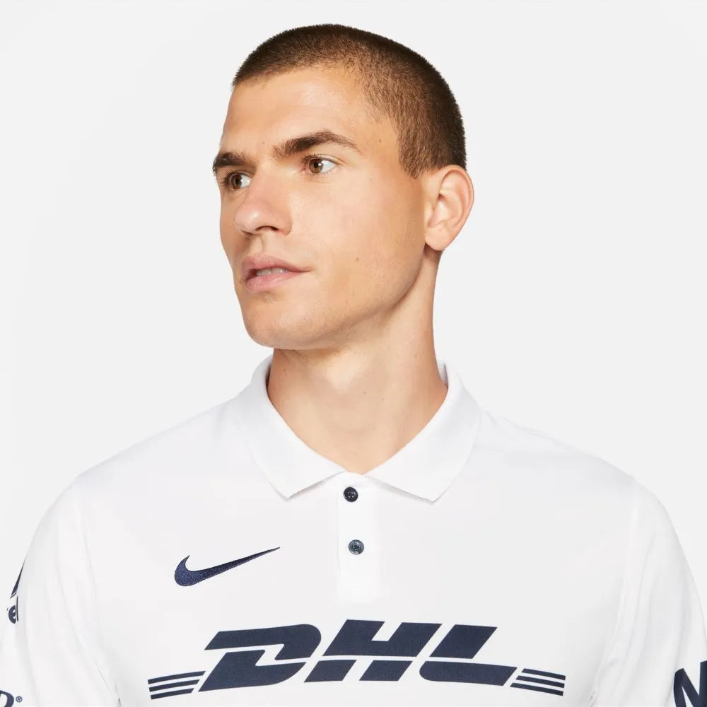 Nike 2021-22 Pumas Dry-Fit Home Jersey - White-Obsidian (Detail 1)