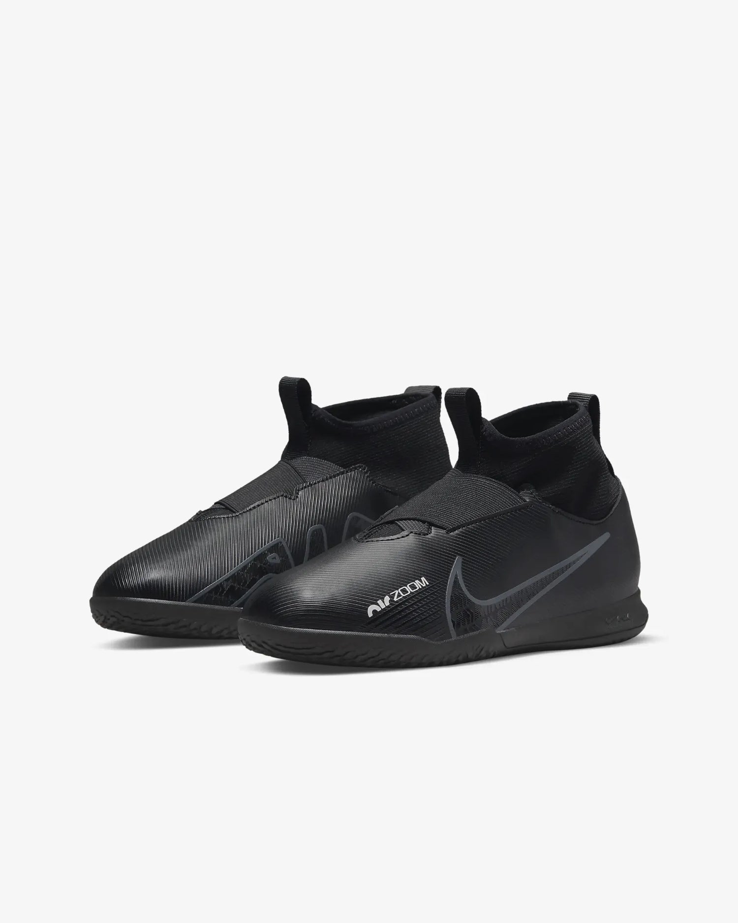 Nike JR Zoom Superfly 9 Academy Indoor - Black-Grey (Pair - Diagonal)