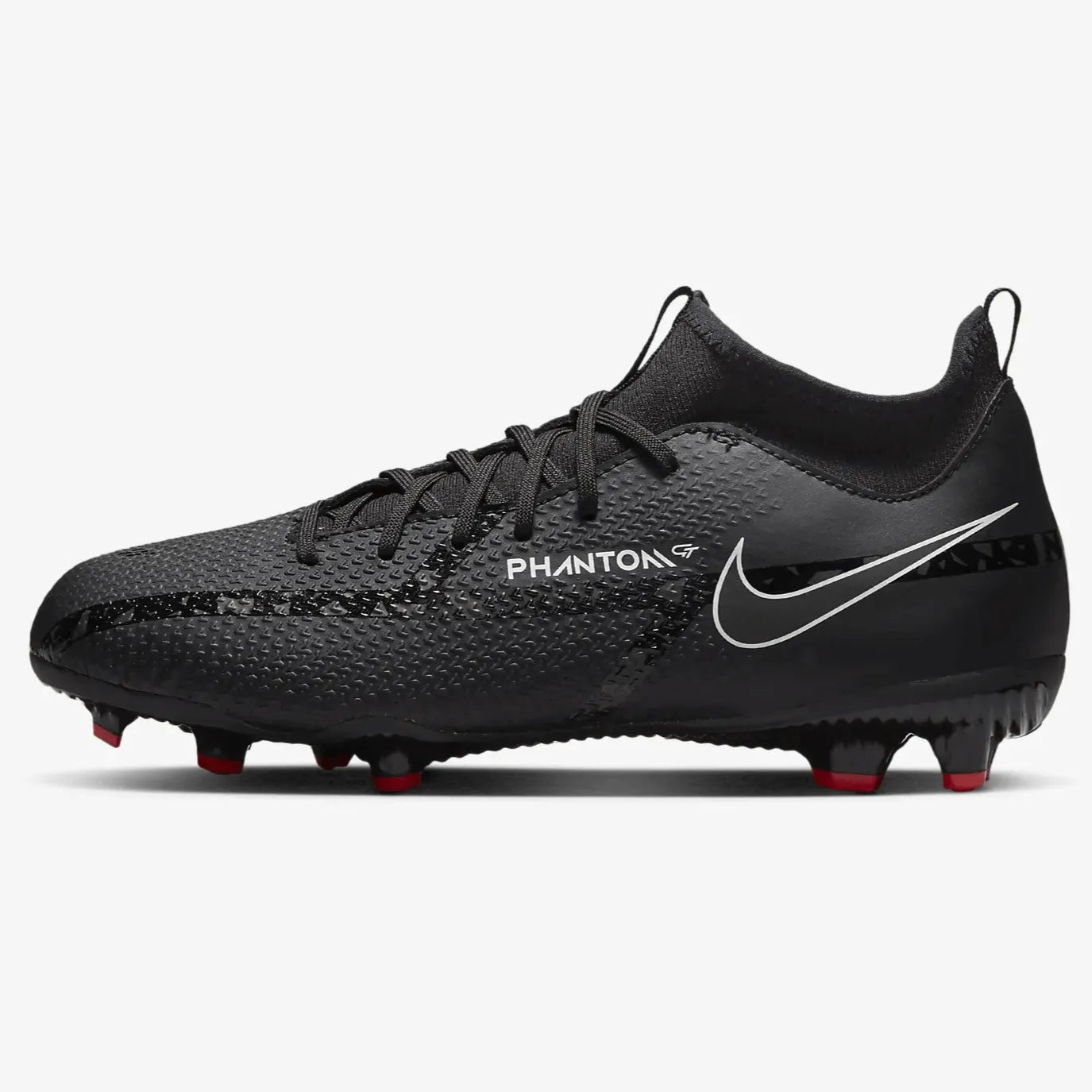 Nike Jr Phantom GT2 Academy DF FGMG - Black-Smoke Grey (Side 1)