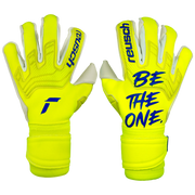 Reusch Attrakt Gold X Alpha Goalkeeper Gloves - Yellow-Blue-White (Pair 2)