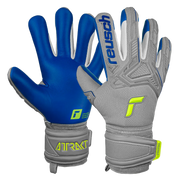 Reusch Attrakt Freegel Silver Finger Support - Grey-Yellow-Blue (Pair)