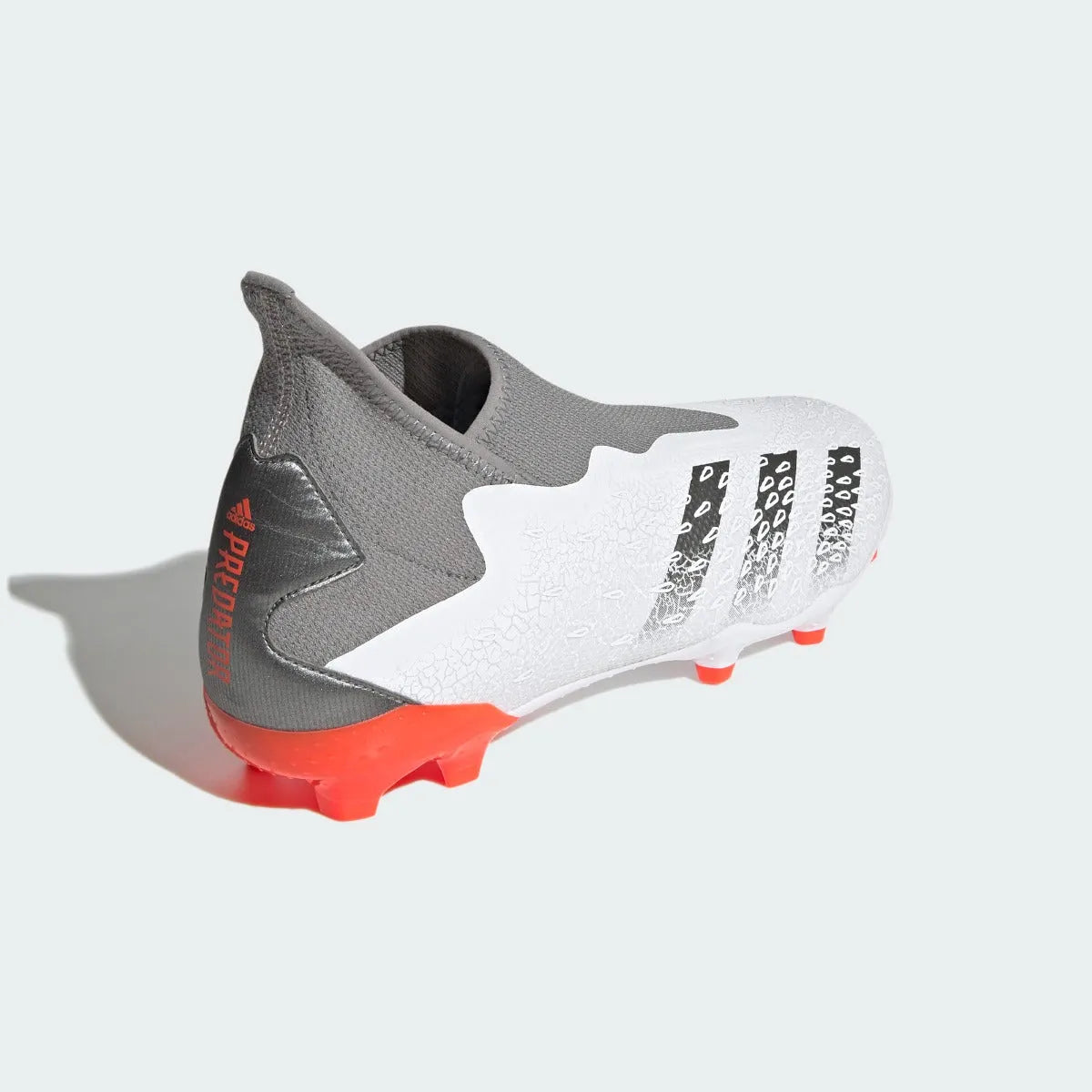Adidas Predator Freak .3 Laceless FG - White-Grey-Solar Red (Diagonal 2)