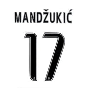 Juventus 2016/17 Home Mandzukic #17 Jersey Name Set