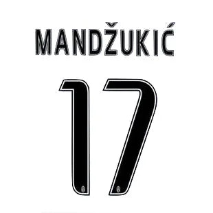 Juventus 2016/17 Home Mandzukic #17 Jersey Name Set