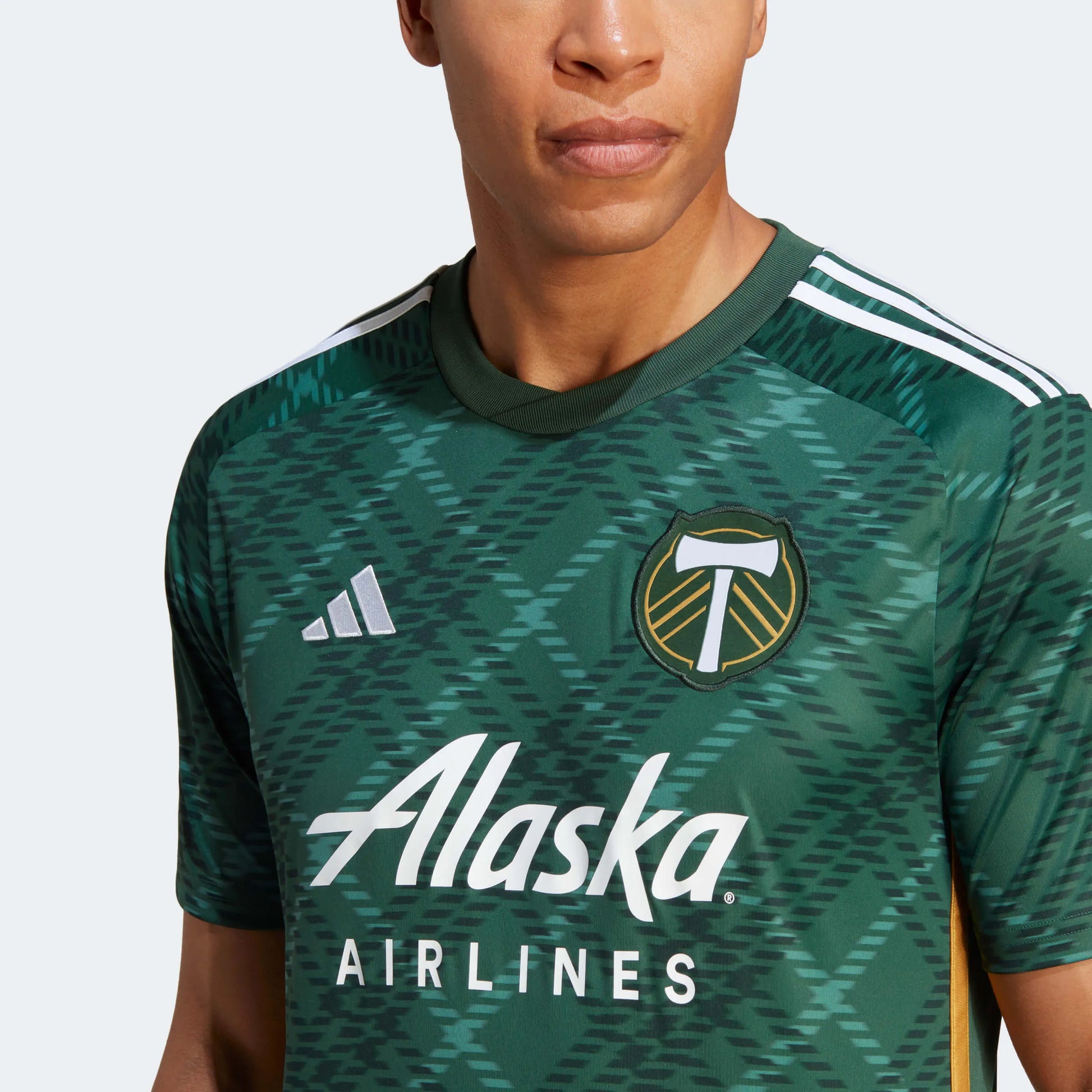 adidas 2023-24 Portland Timbers Men's Stadium Home Jersey (Detail 1)