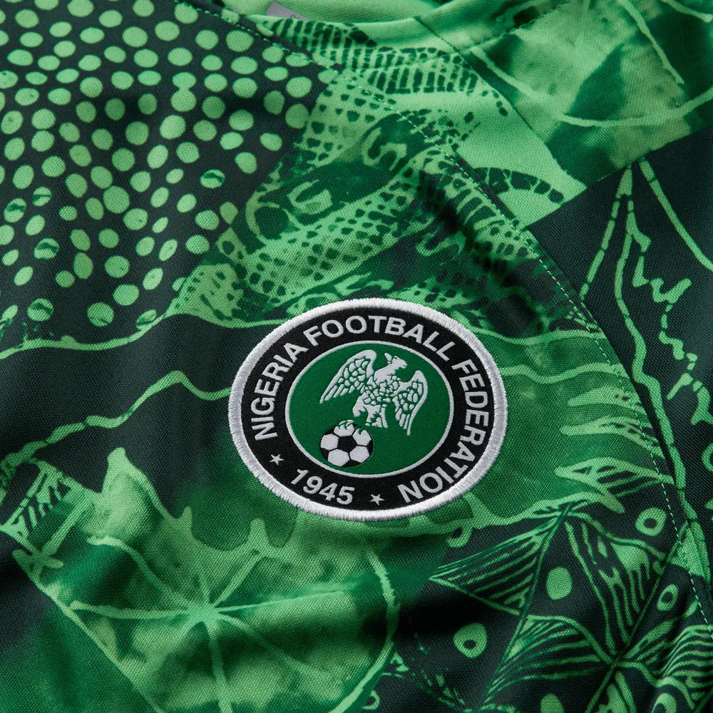 Nike 2022-23 Nigeria Women's Home Jersey - Green Spark-Pine Green (Detail 3)