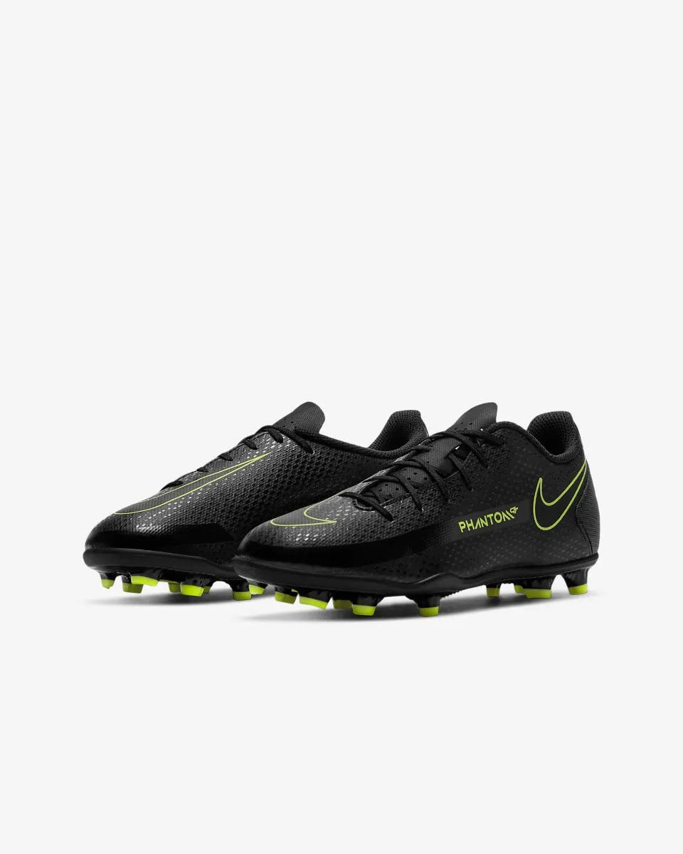 Nike JR Phantom GT Club FG-MG - Black-Volt (Pair - Diagonal)