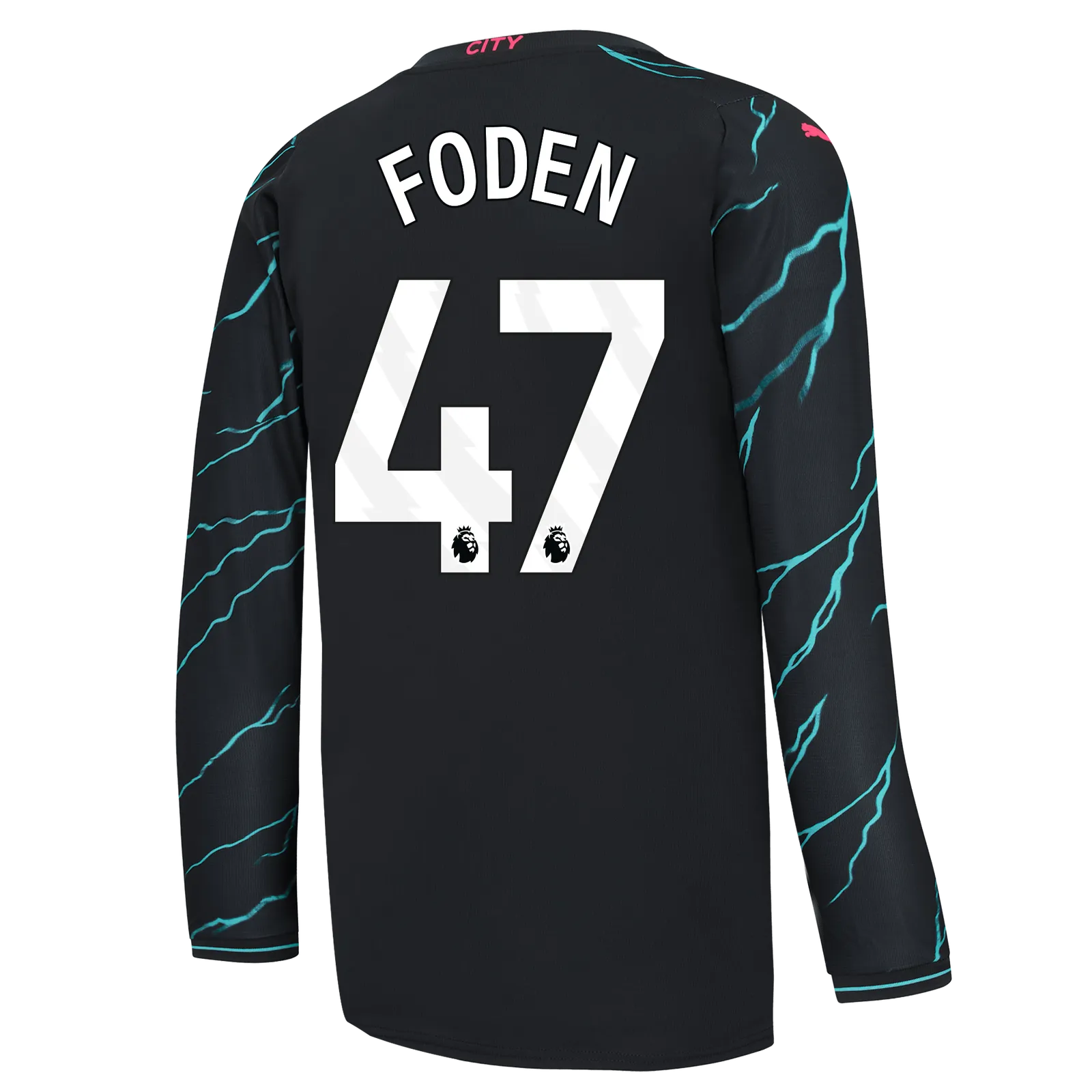 Puma 2023-24 Manchester City Men's Stadium Third Long-Sleeve Jersey
