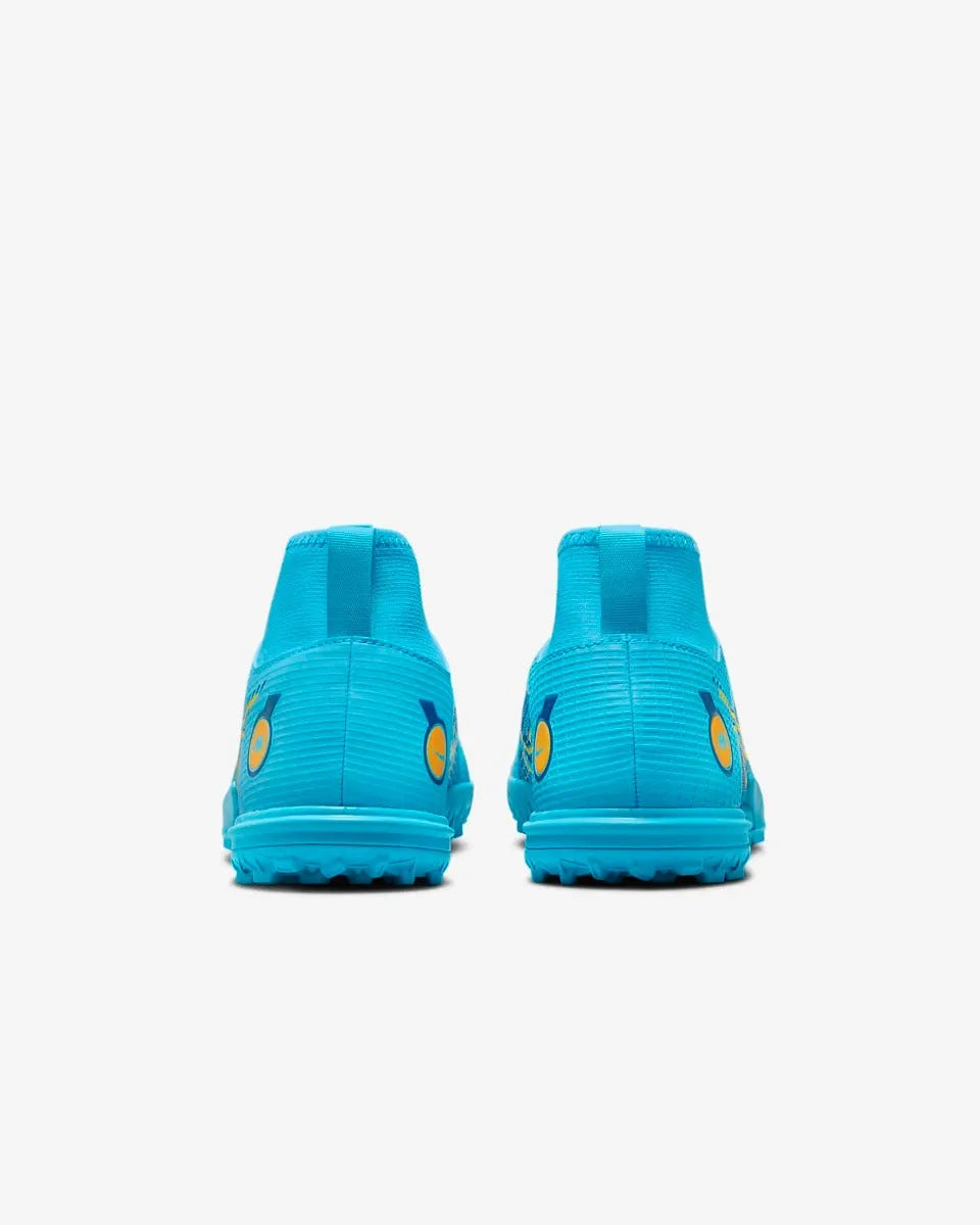 Nike JR Superfly 8 Academy Turf - Chlorine Blue-Laser Orange (Pair - Back)