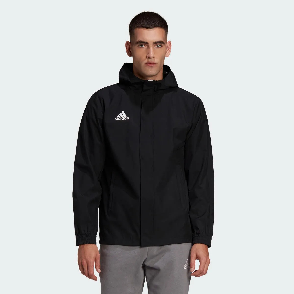 adidas Entrada 22 All Weather Jacket - Black (Model - Front)