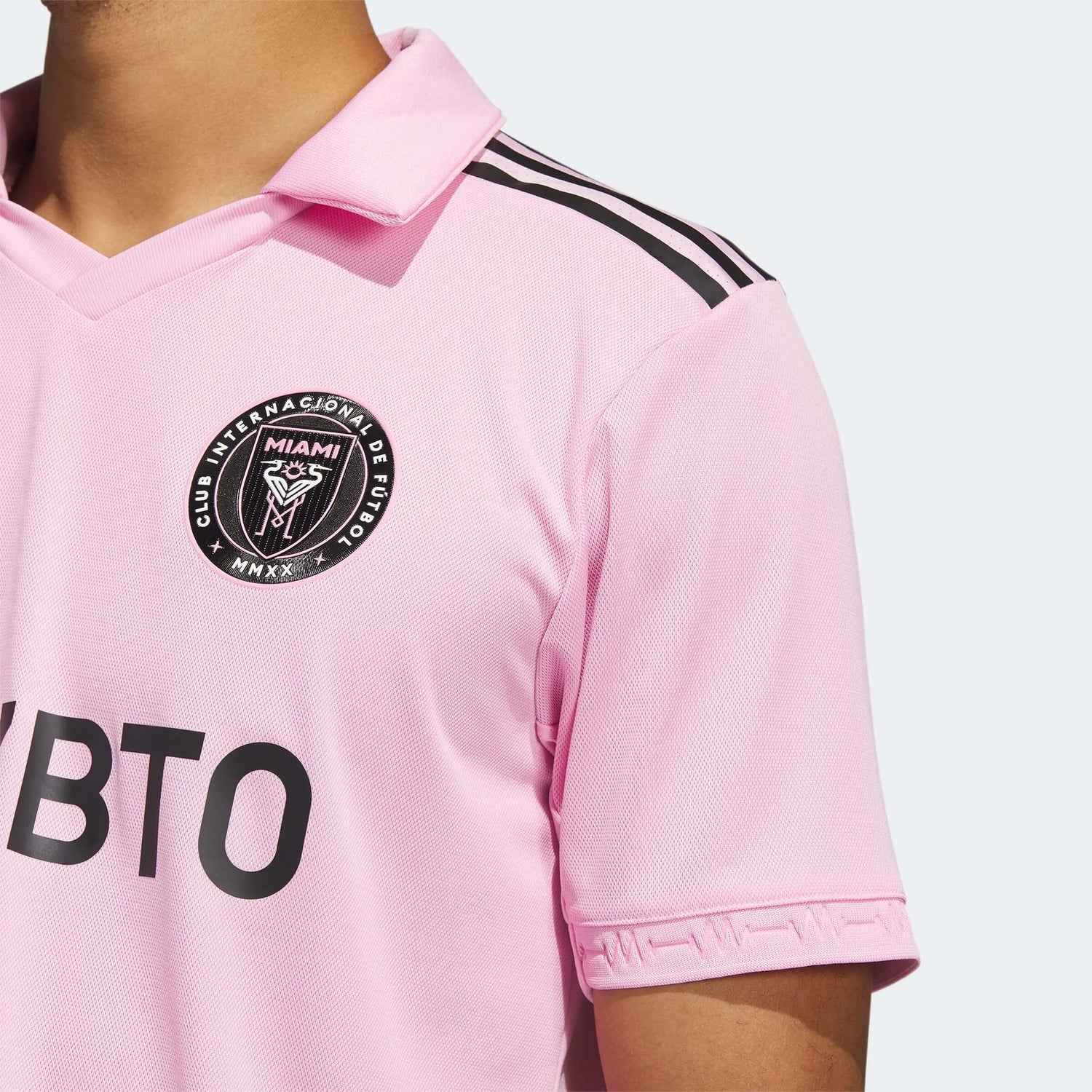 adidas 2023 Inter Miami Men's Authentic Home Messi #10 Jersey (Detail 2)