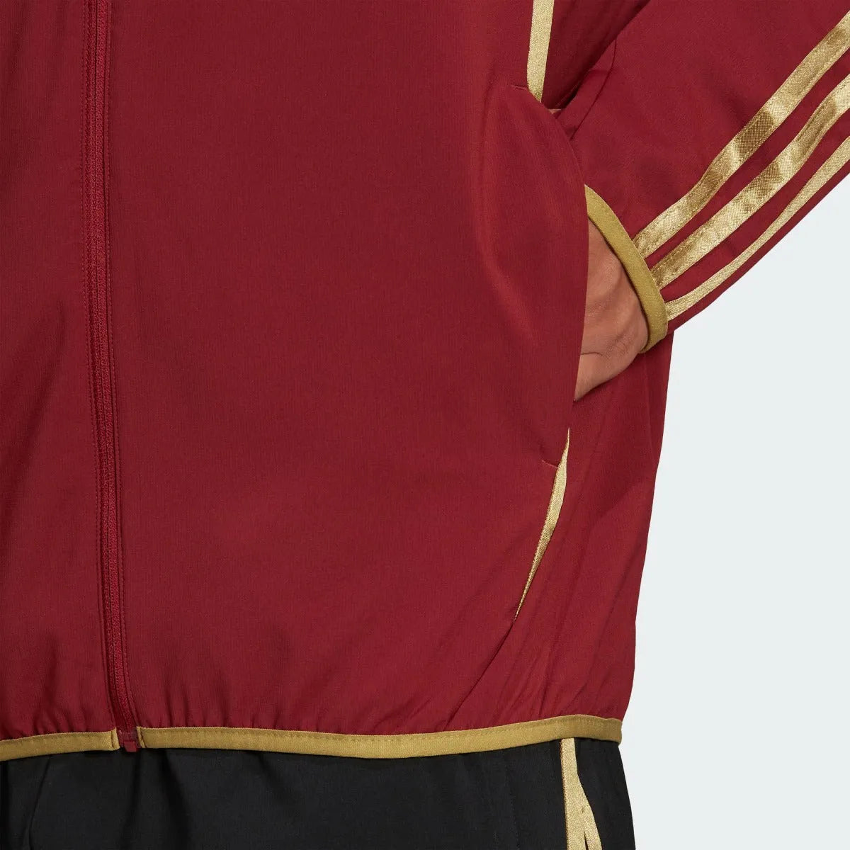 adidas 21-22 Arsenal FC Teamgeist Woven Jacket - Noble Maroon (Detail 2)
