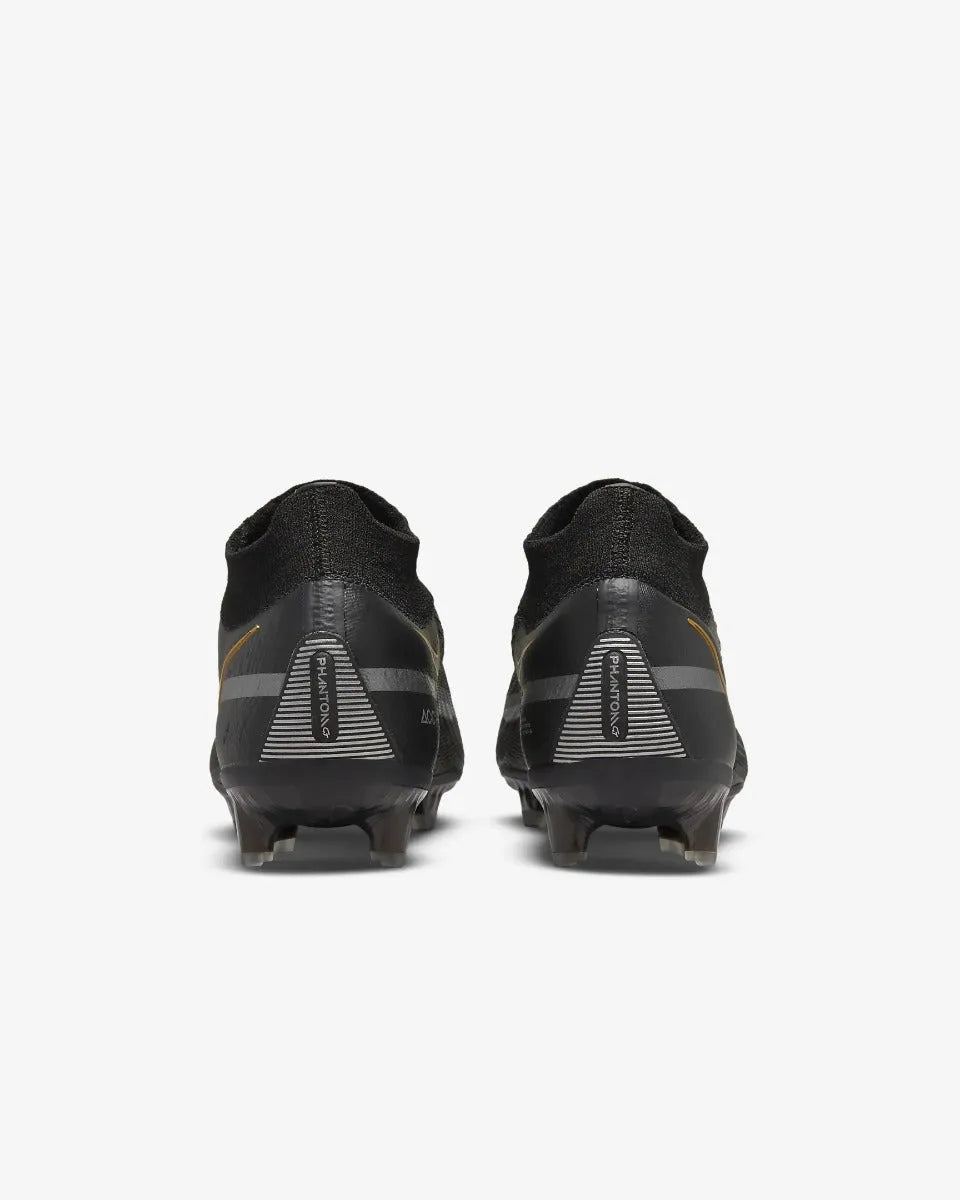 Nike Phantom GT2 Elite DF FG - Black-Dark Grey-Gold (Pair - Back)
