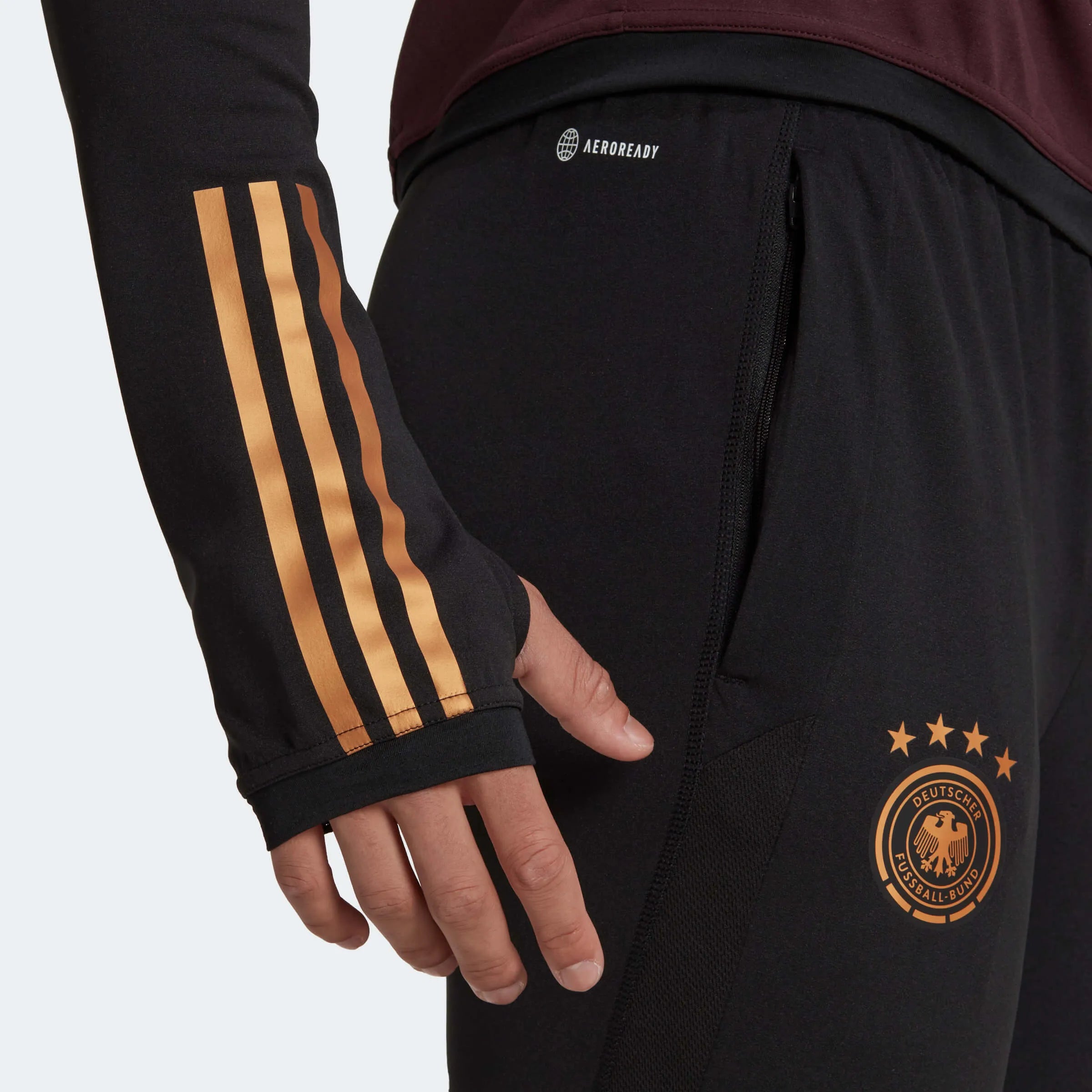 adidas 2022-23 Germany Training Pants - Black (Detail 1)